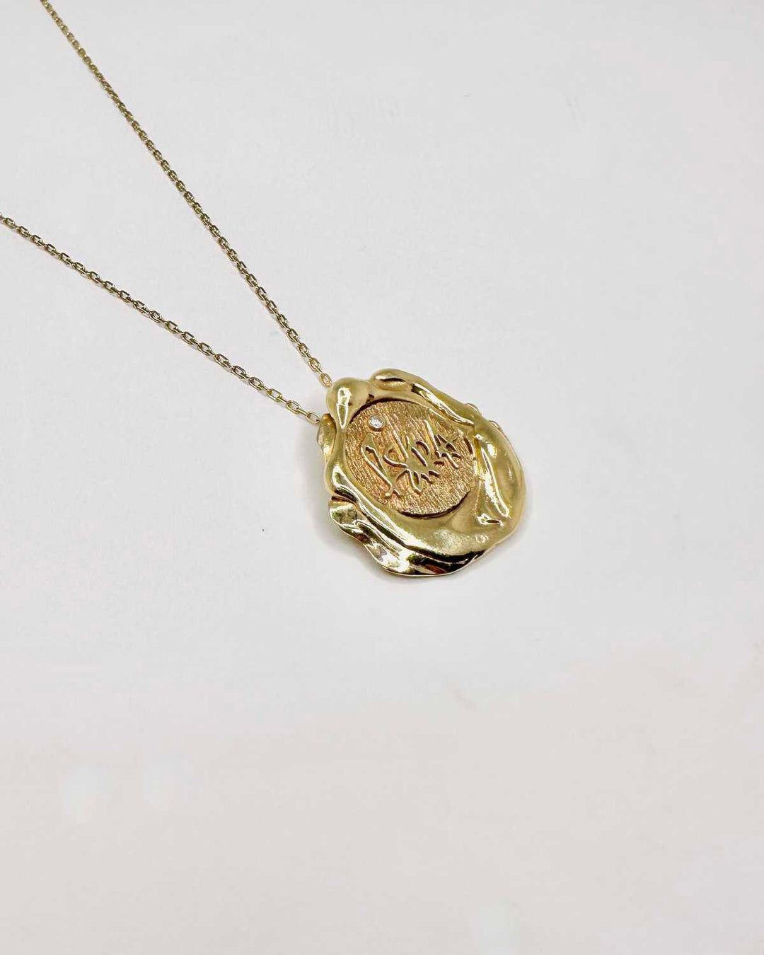Letter Medallion Gold with Diamond