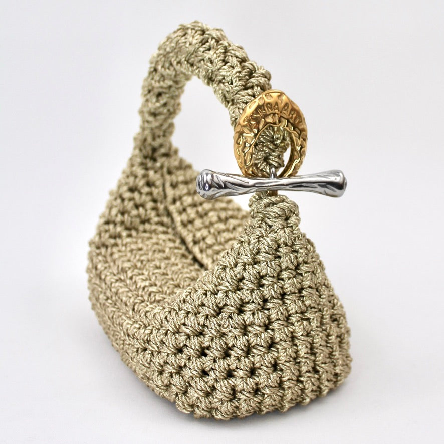 Small Gigi Clasp Bag in Metallic