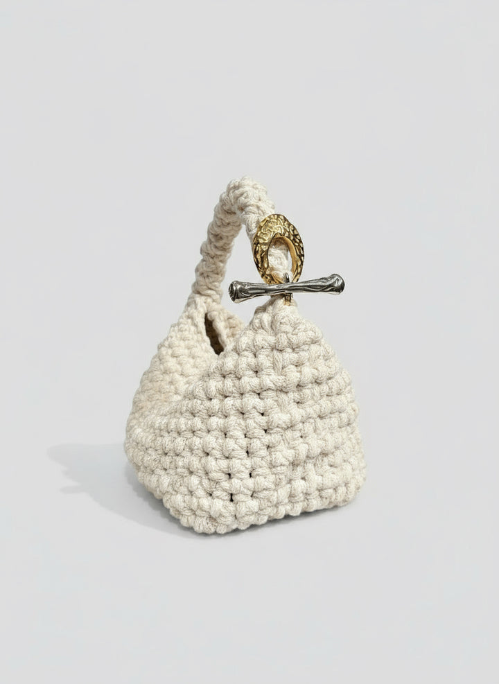 Small Gigi Clasp Bag - White