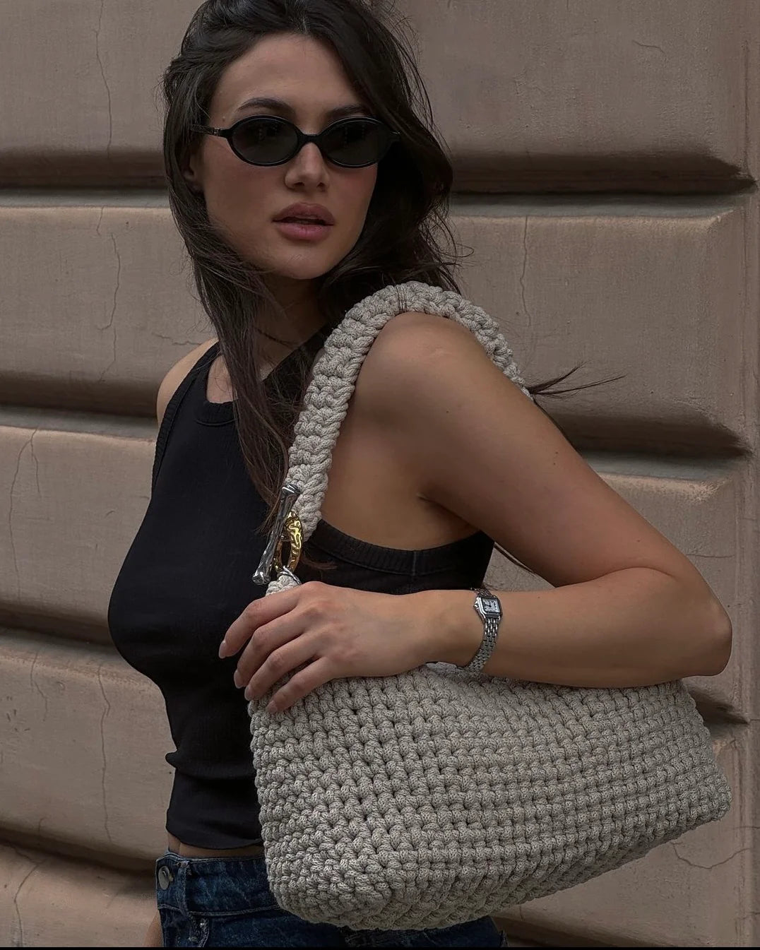 Gigi Clasp Bag - Sand