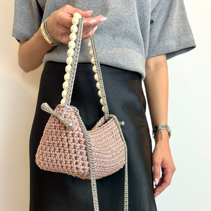 Pearl Rosa Clasp Bag - Medium