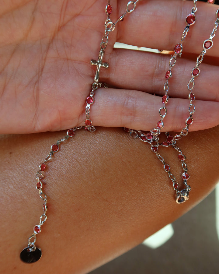 Crystal ChainCross Necklace