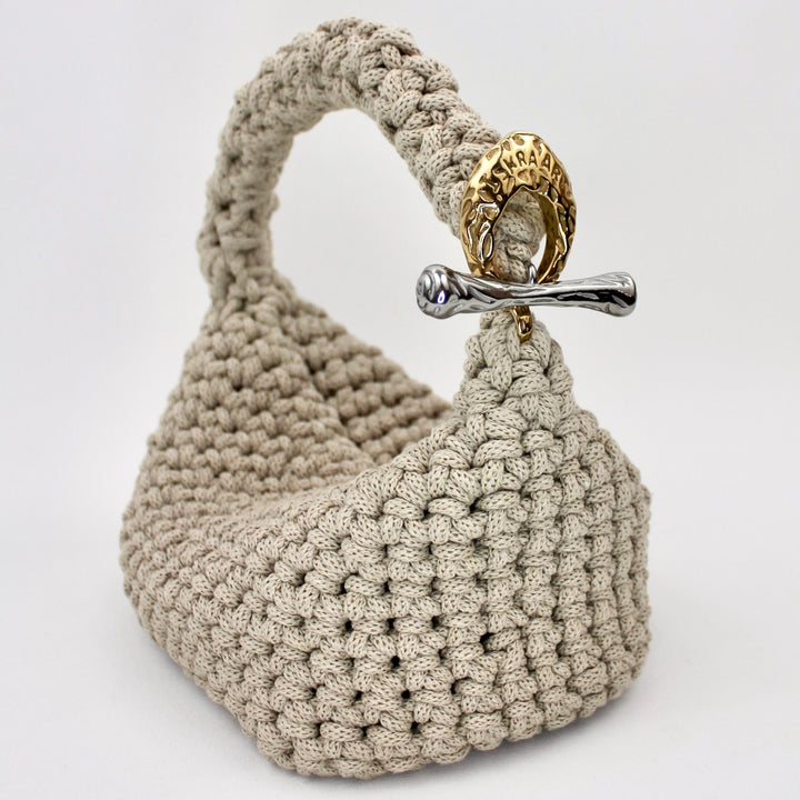 Gigi Clasp Bag - Sand