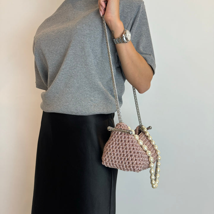 Pearl Rosa Clasp Bag - Medium