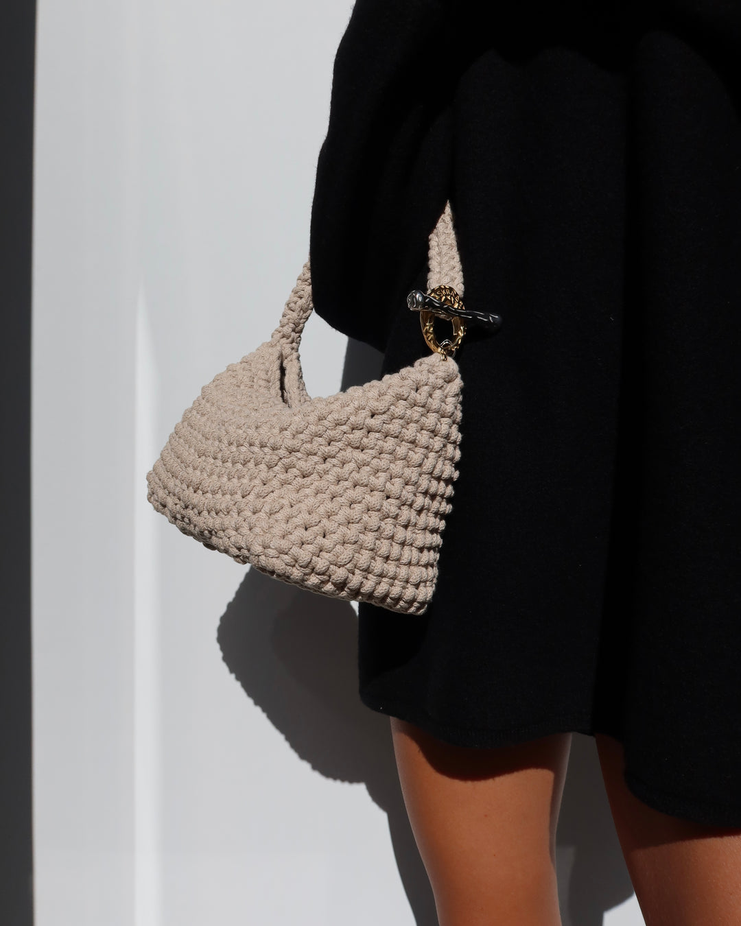 Gigi Clasp Bag - Sand