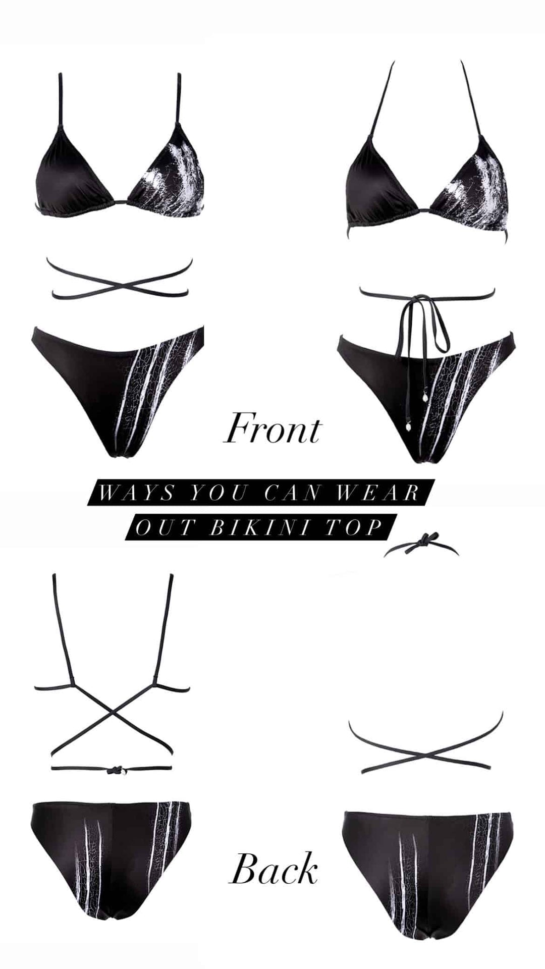 Traces wrap bikini top - NON REFUNDABLE