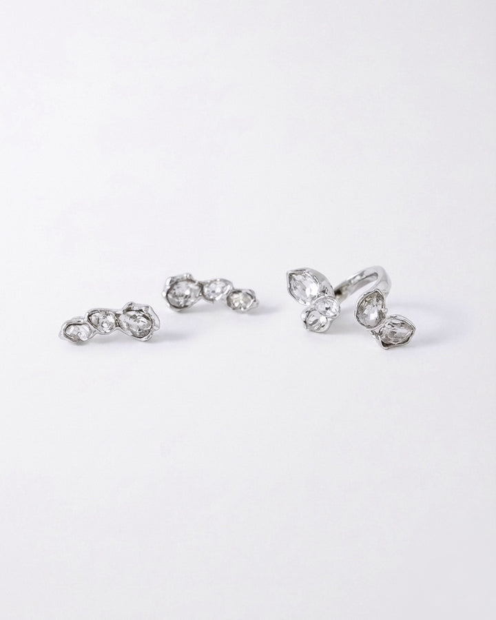 Blossom Ring & Earrings Set - Sterling Silver