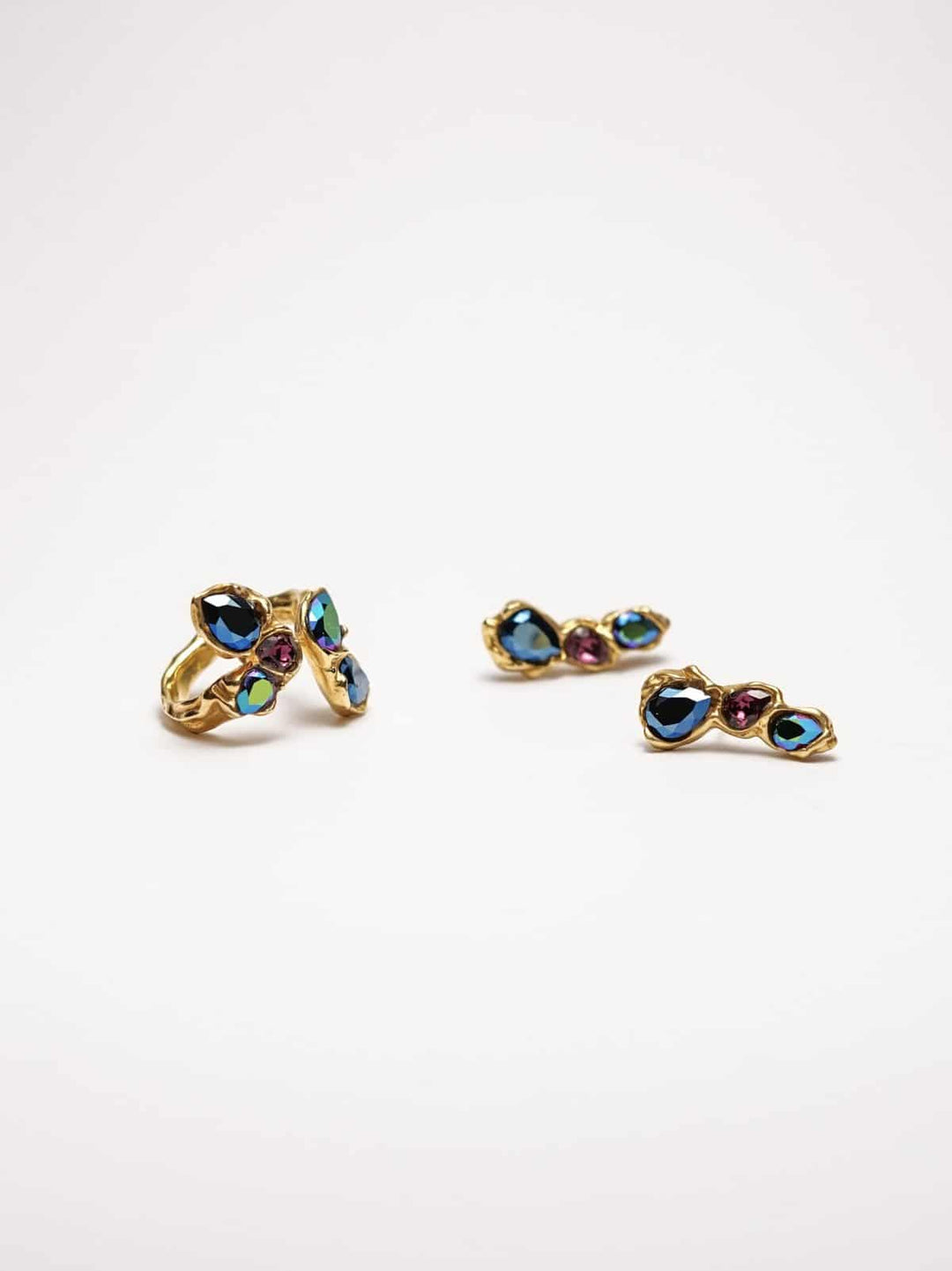 Blossom Necklace & Earrings Set - Gold Plated Sterling Silver 925