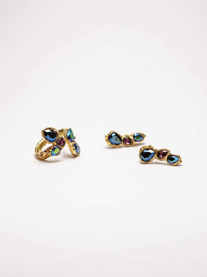 Blossom Necklace & Earrings Set - Gold Plated Sterling Silver 925