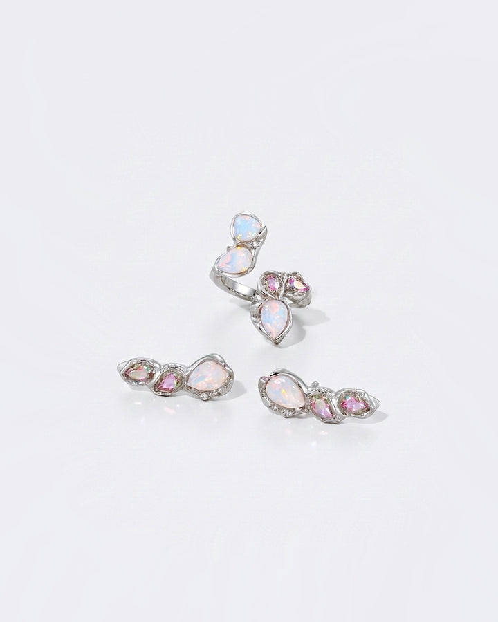 Blossom Ring & Earrings Set - Sterling Silver