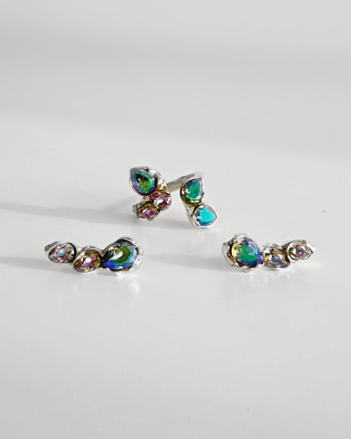 Blossom Earrings & Ring Set - Silver