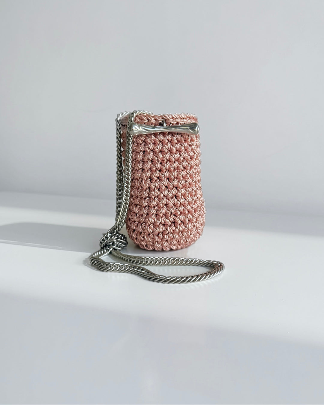 Bucket Clasp Bag - Metallic Rose