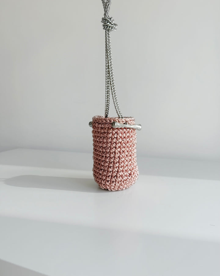 Bucket Clasp Bag - Metallic Rose