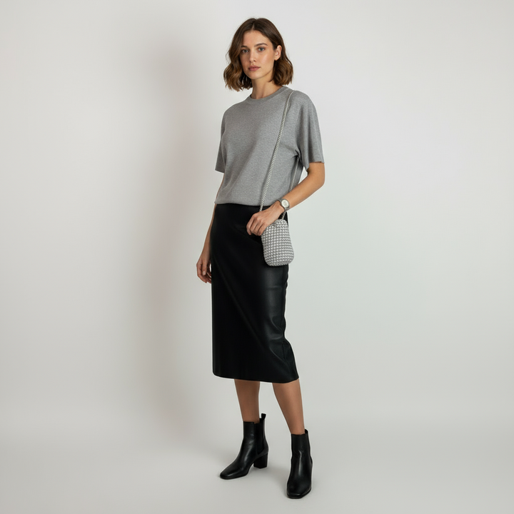 Bucket Clasp Bag in Metallic