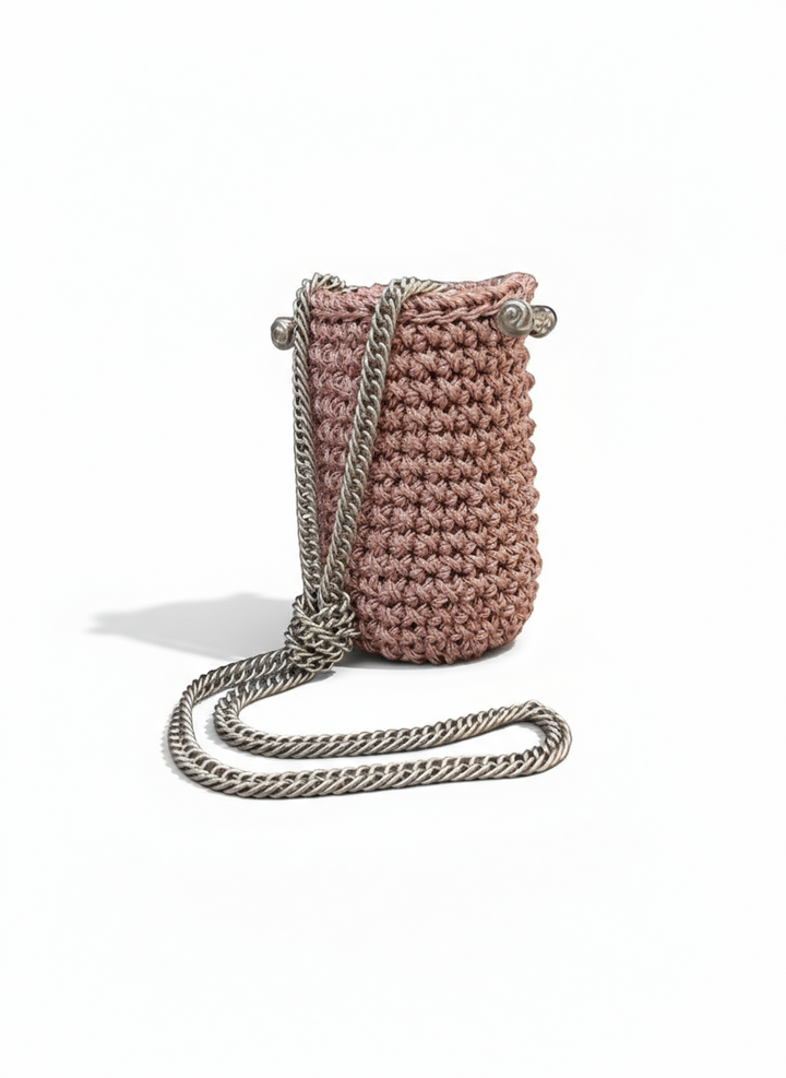 Bucket Clasp Bag in Metallic