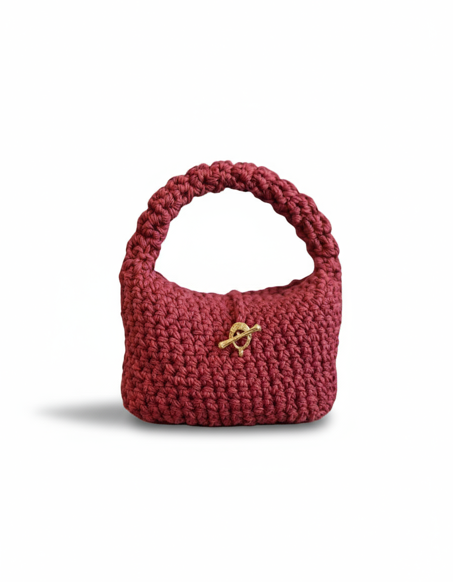 Cherry Raffia Bag