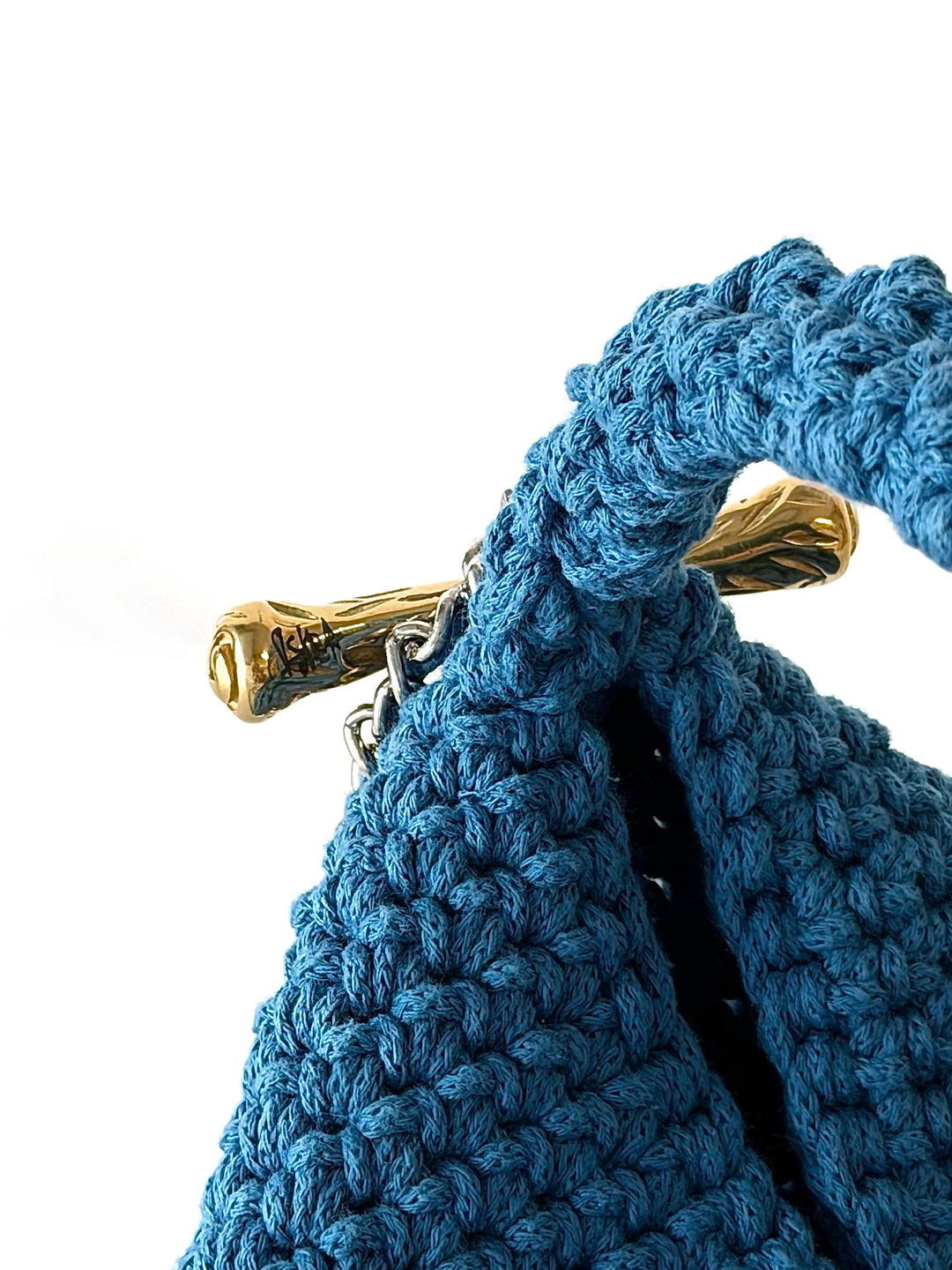 Crossbody Blue Clasp Bag
