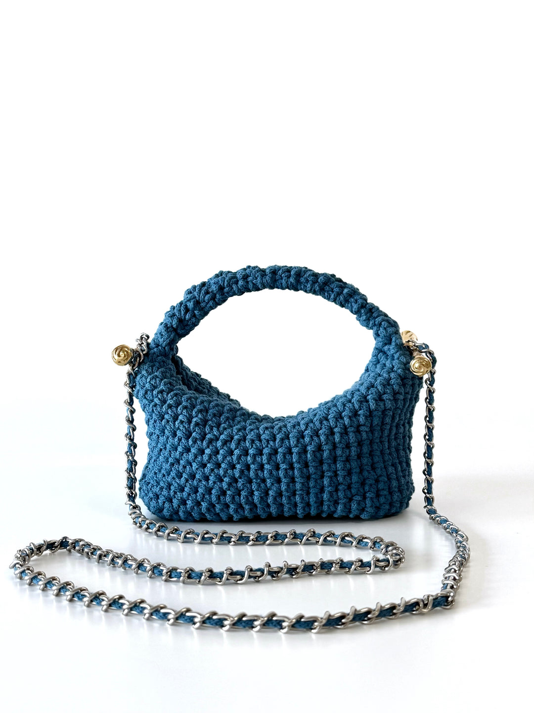 Crossbody Blue Clasp Bag