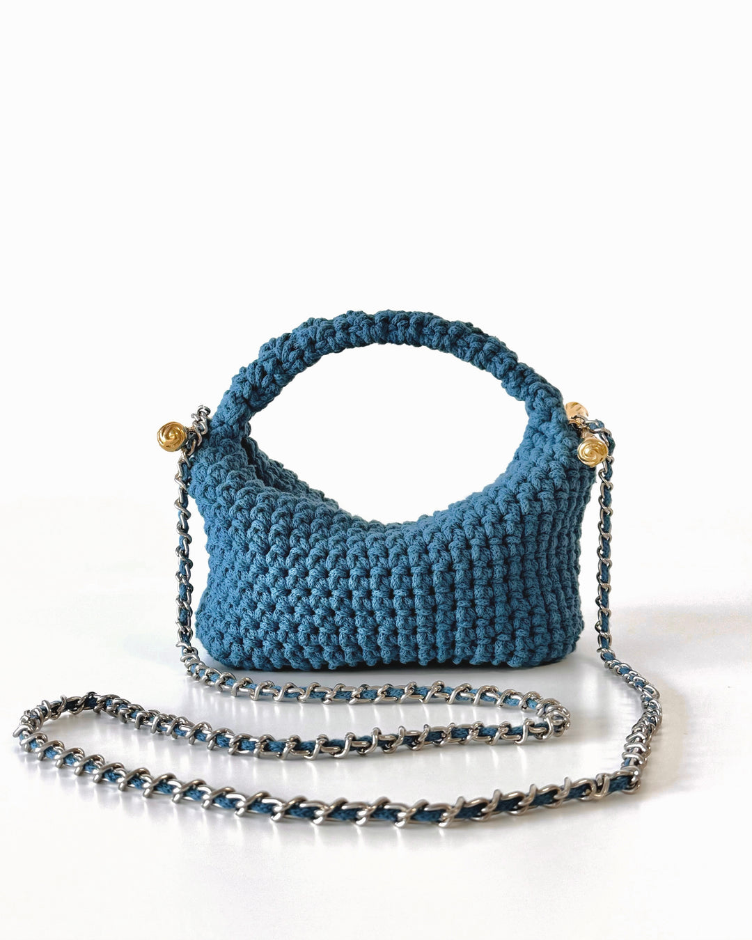 Crossbody Blue Clasp Bag