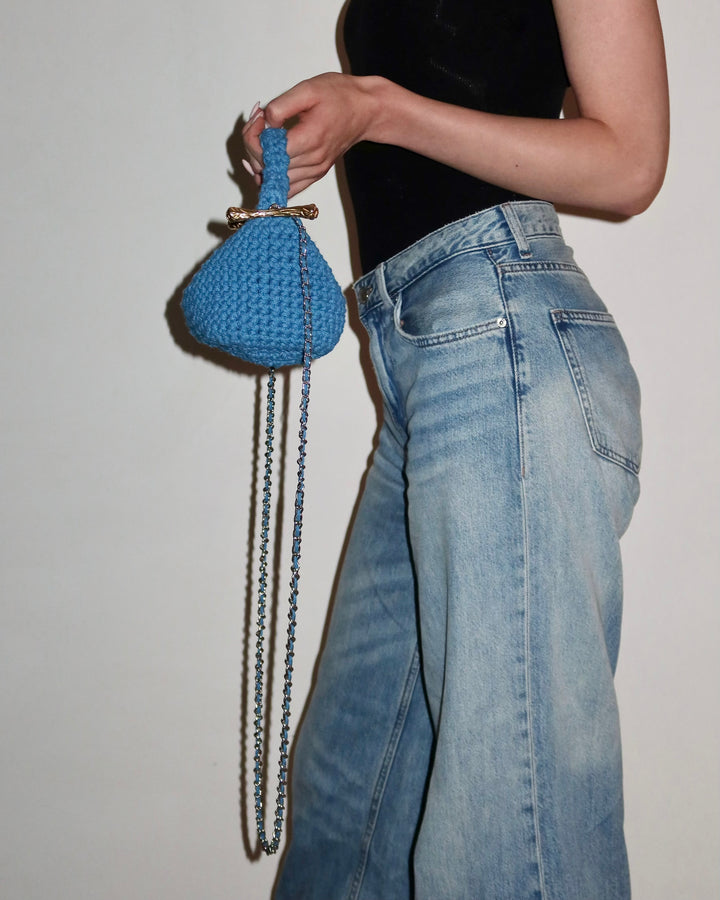 Crossbody Clasp Bag - Blue