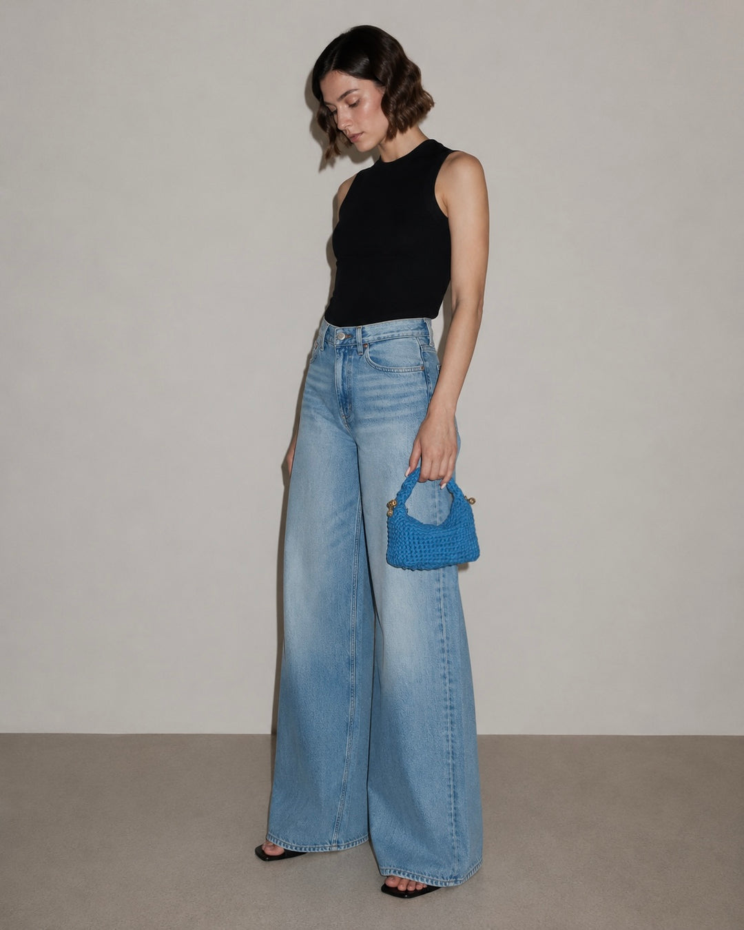 Crossbody Clasp Bag - Blue