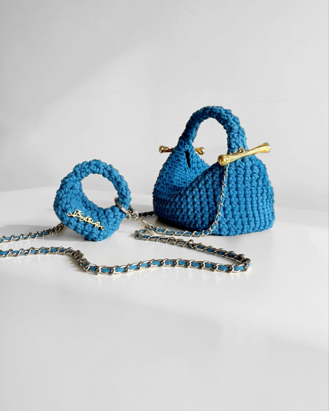 Crossbody Clasp Bag - Blue