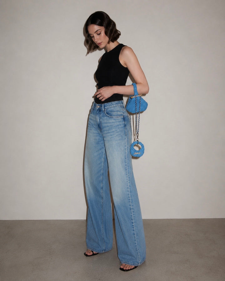 Crossbody Clasp Bag - Blue