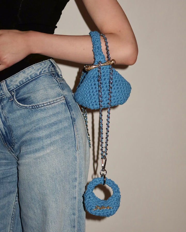 Crossbody Clasp Bag - Blue