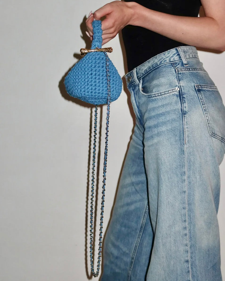 Crossbody Clasp Bag - Blue