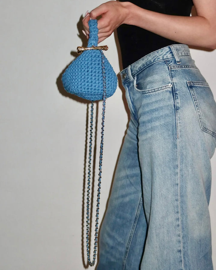 Crossbody Clasp Bag - Blue