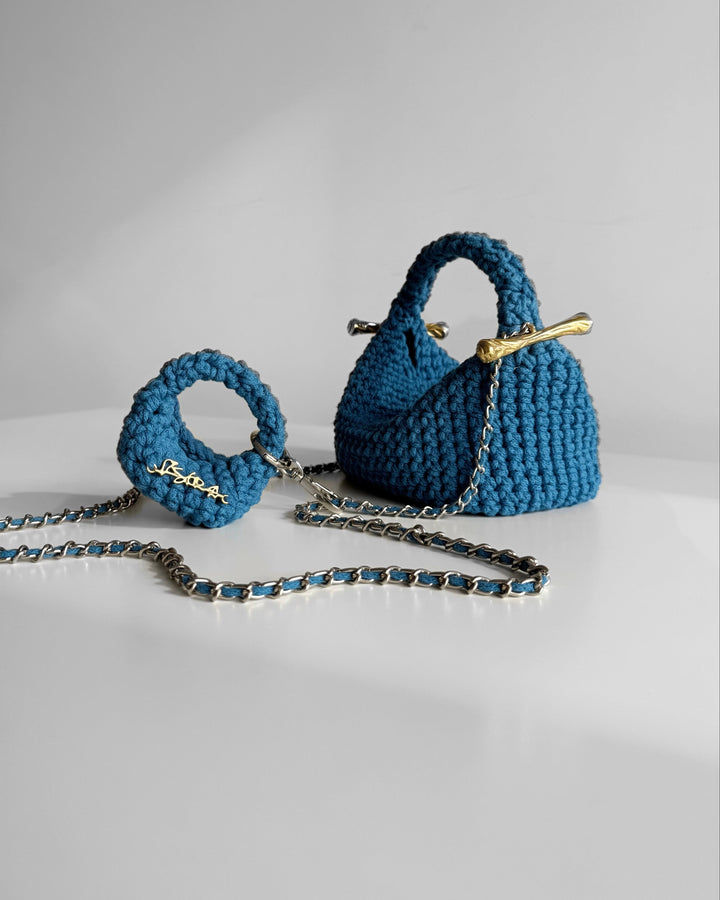 Crossbody Clasp Bag - Blue