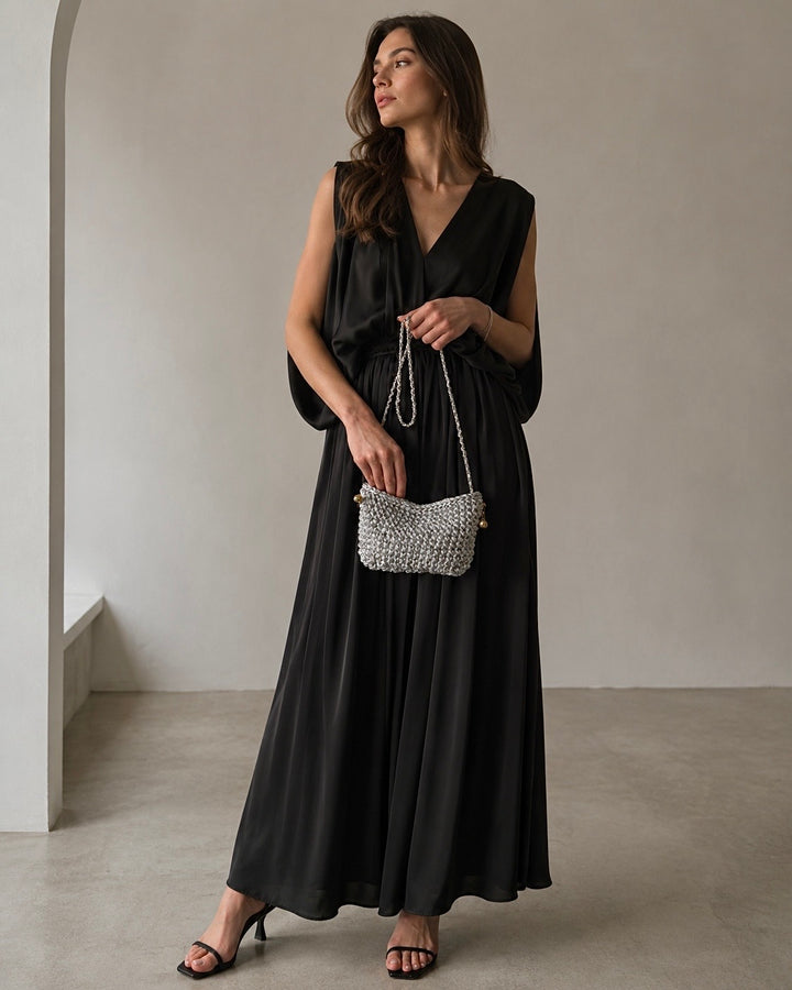 Crossbody Stella Clasp Bag - Metallic Silver