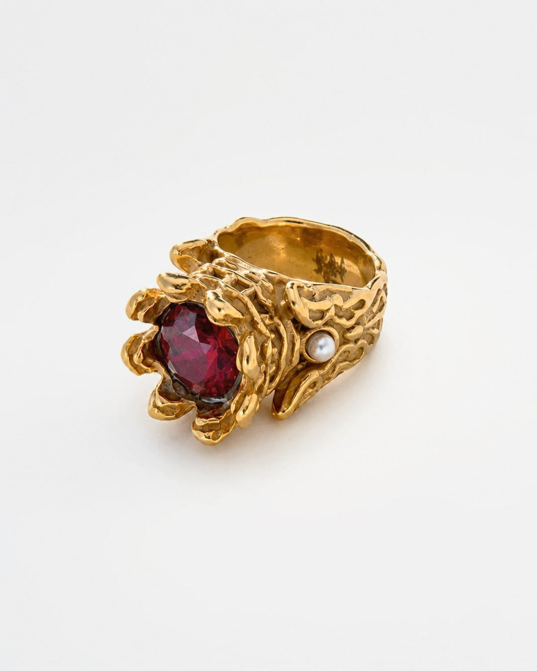Crystal Royal Ring - Gold Steel