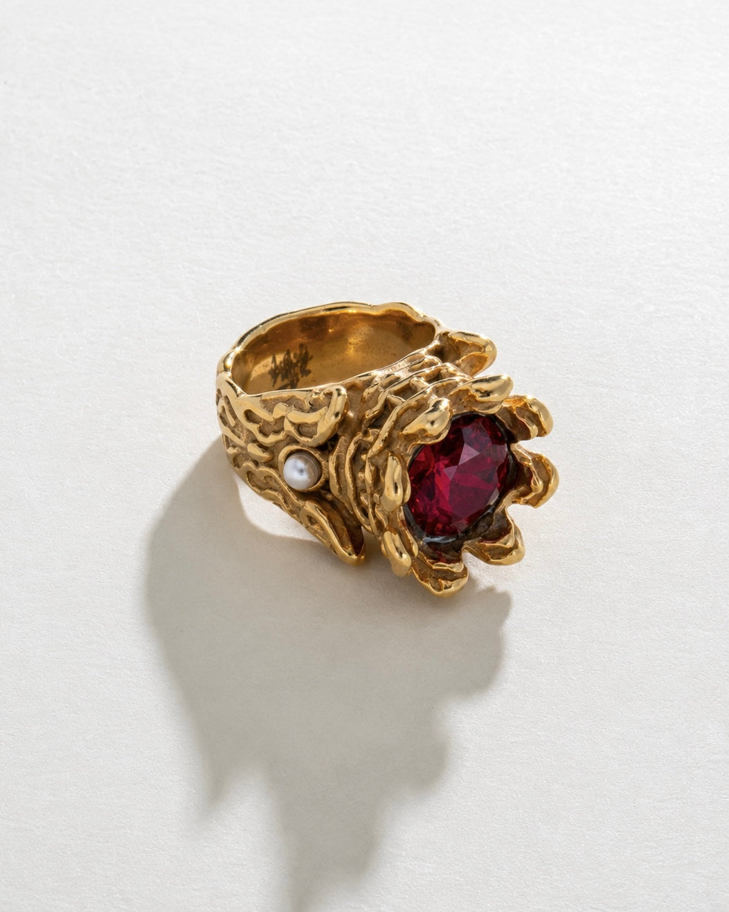 Crystal Royal Ring - Gold Steel