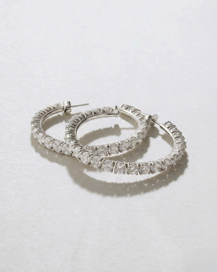 Crystal Sterling Silver 925 Earrings