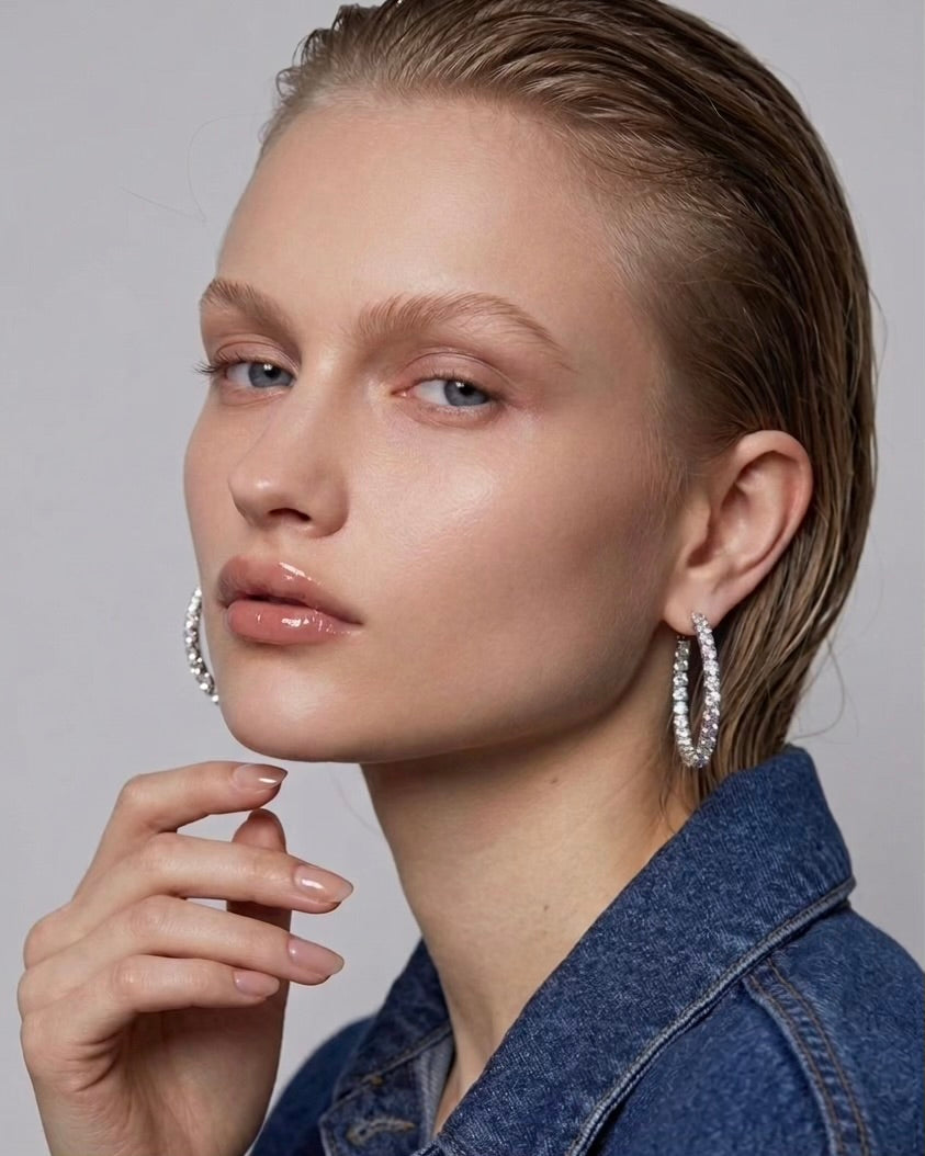 Crystal Sterling Silver 925 Earrings