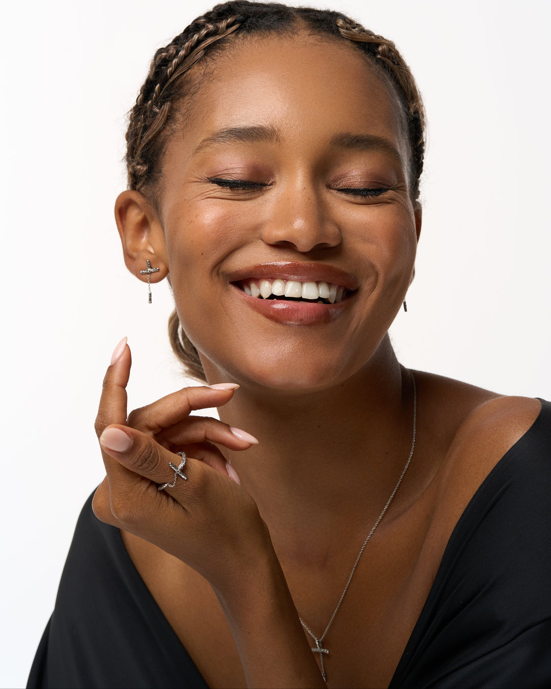 Freedom Stainless Steel Necklace & Earrings Set