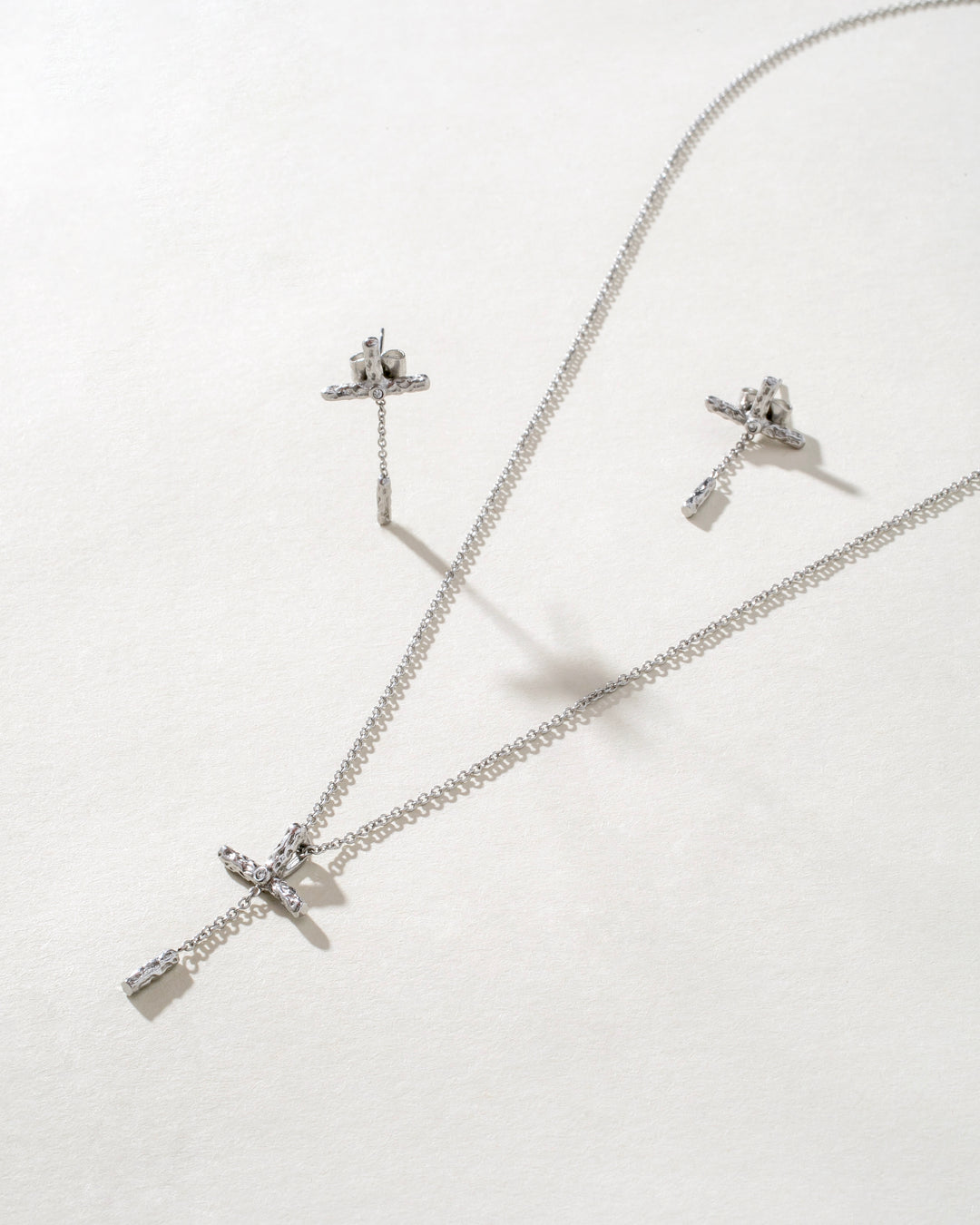 Freedom Stainless Steel Necklace & Earrings Set