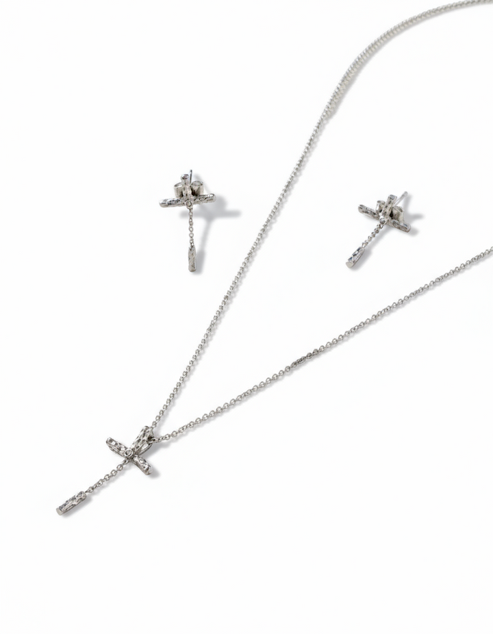 Freedom Stainless Steel Necklace & Earrings Set