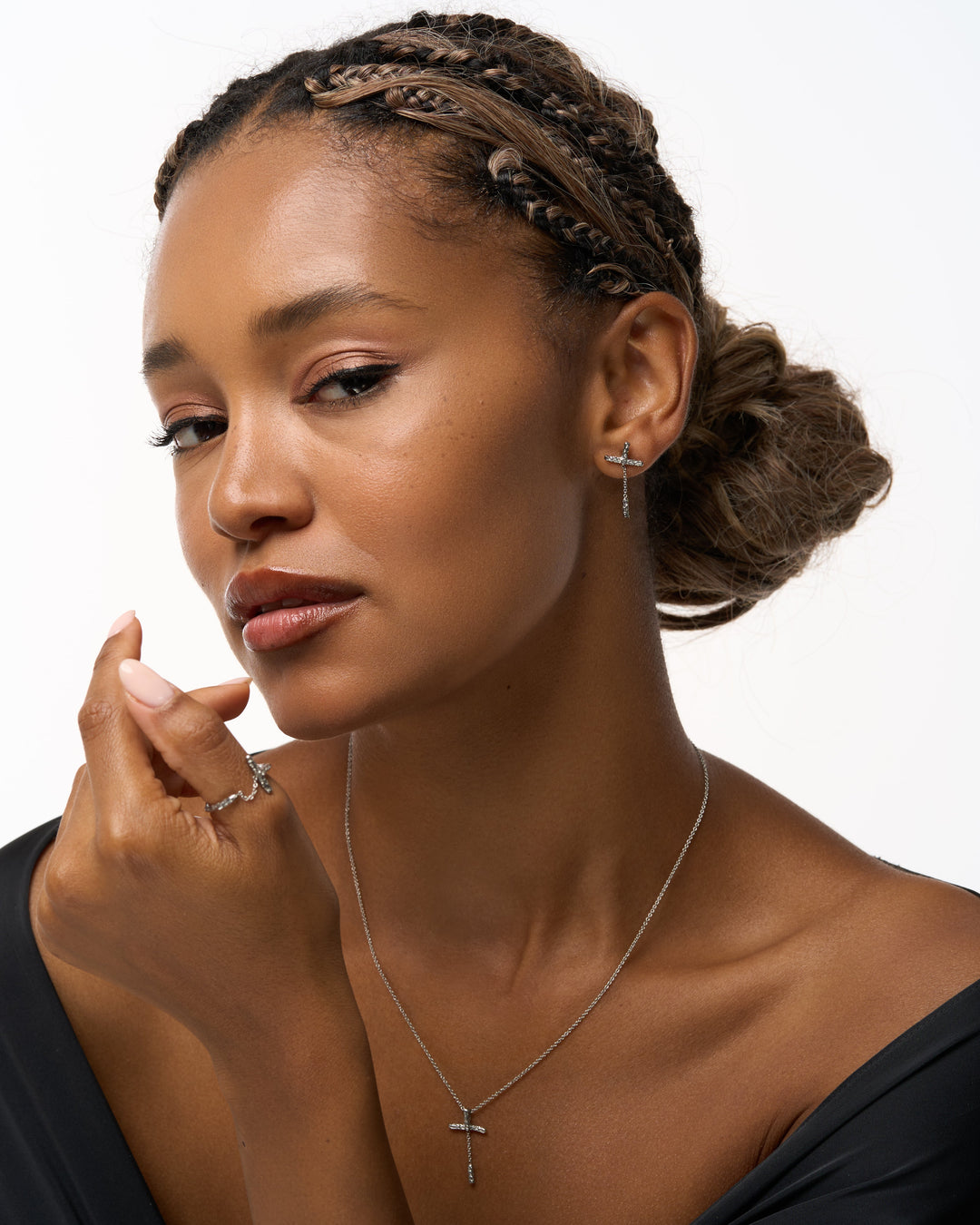 Freedom Stainless Steel Necklace & Earrings Set