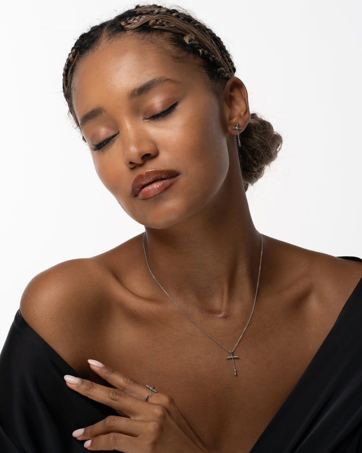 Freedom Stainless Steel Necklace & Earrings Set
