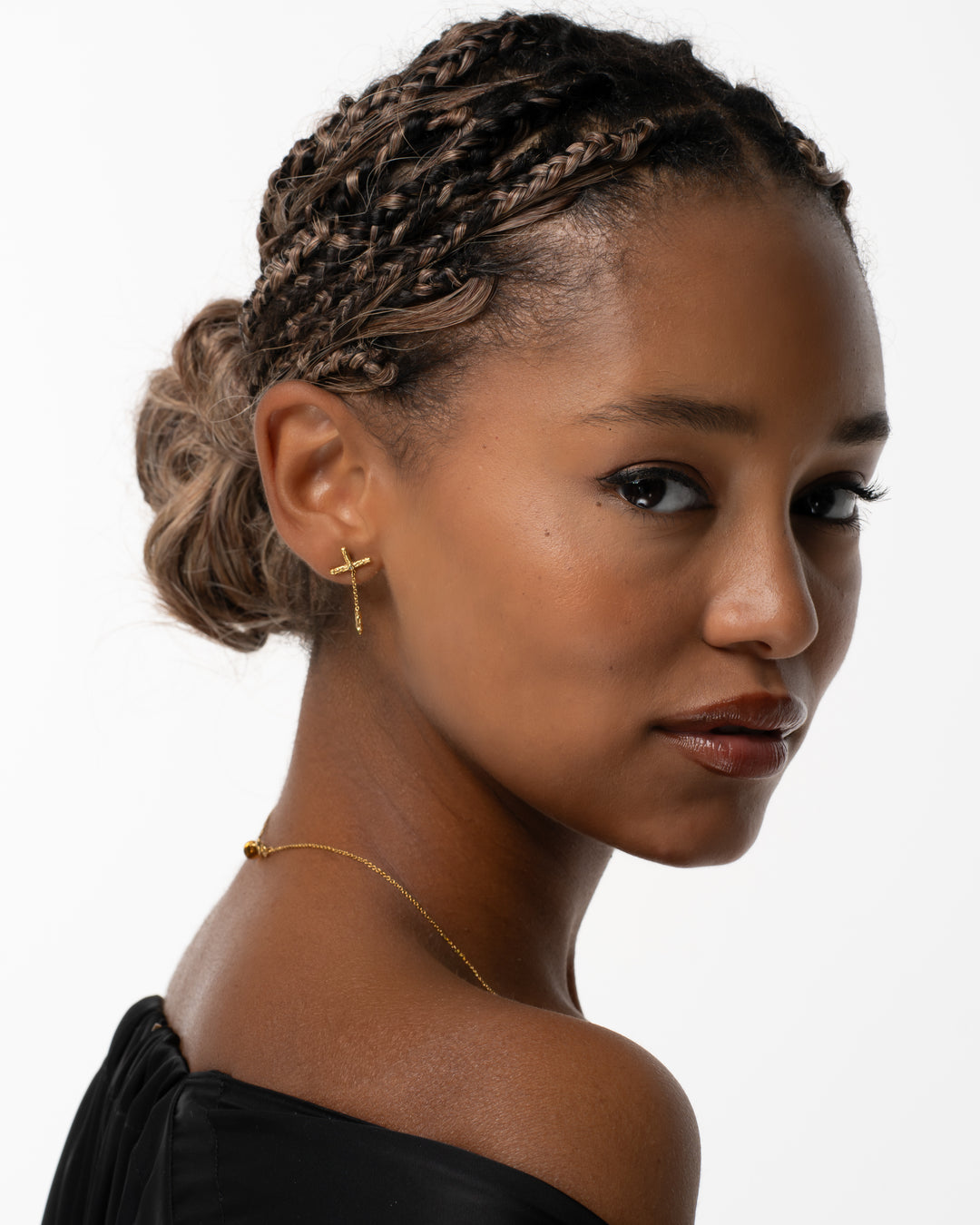 Freedom Stainless Steel Cross Earrings