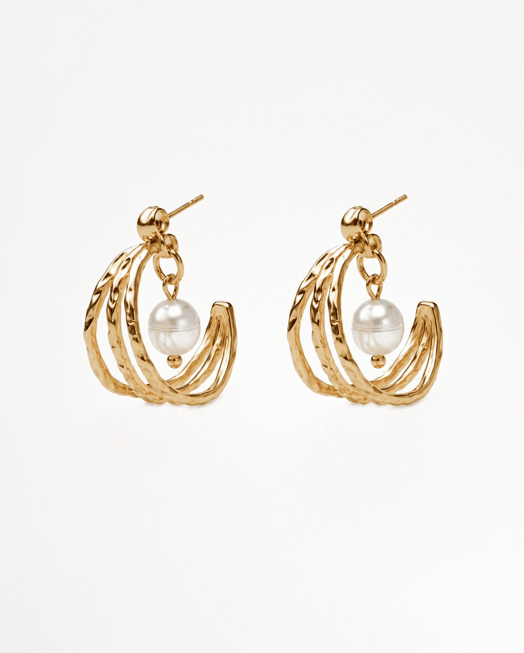 Triple Pearl Earrings