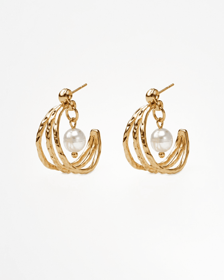 Triple Pearl Earrings