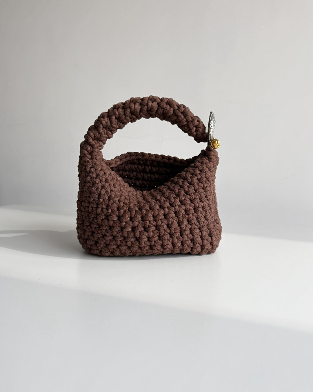 Gigi Clasp Bag - Brown