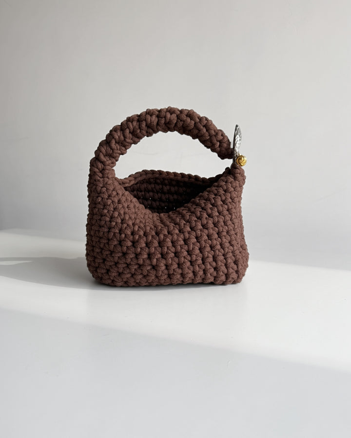 Gigi Clasp Bag - Brown