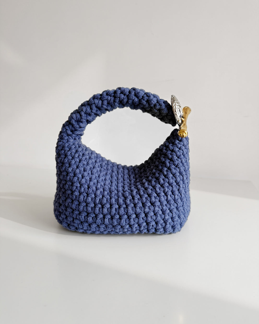 Gigi Clasp Bag - Denim