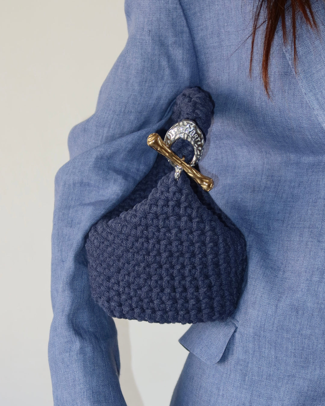 Gigi Clasp Bag - Denim