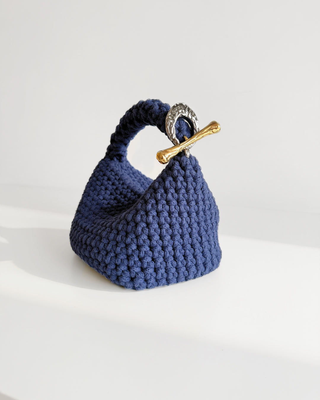 Gigi Clasp Bag - Denim