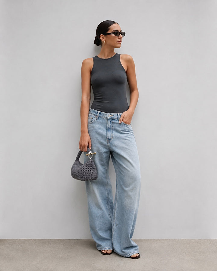 Gigi Clasp Bag - Grey